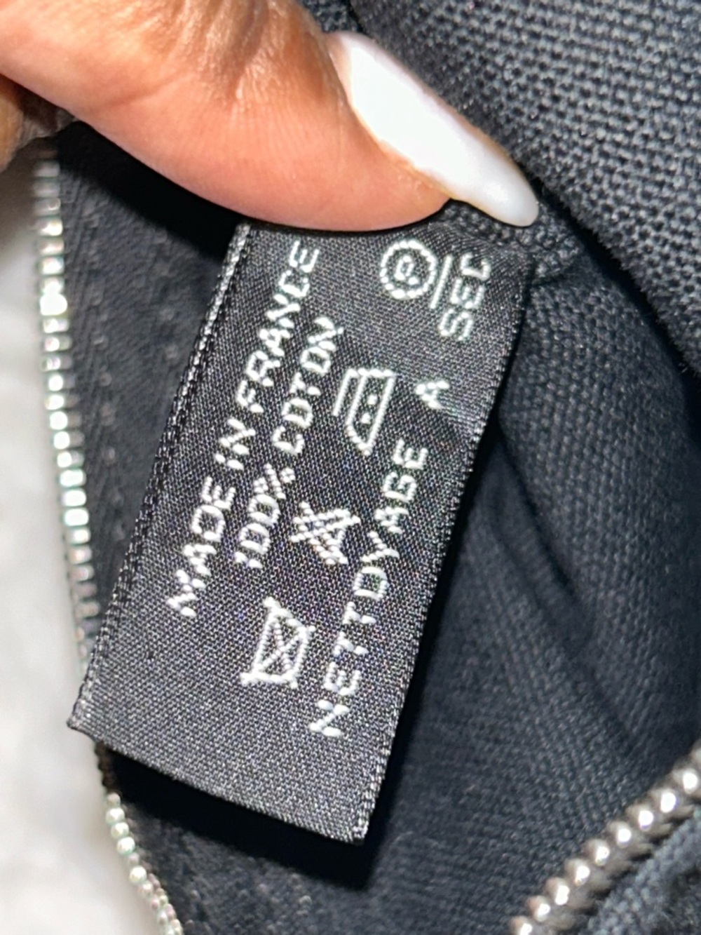 Hermes Black & White Striped Canvas Tote Bag - Picture 3 of 16